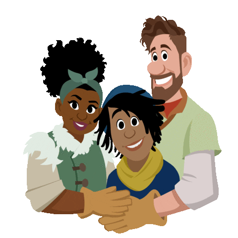 Happy Family Portrait Sticker by Walt Disney Animation Studios