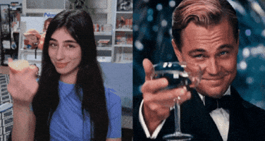 Leonardo Dicaprio Cheers GIF