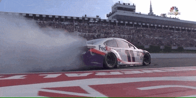 Denny Hamlin Smoking GIF by NASCAR