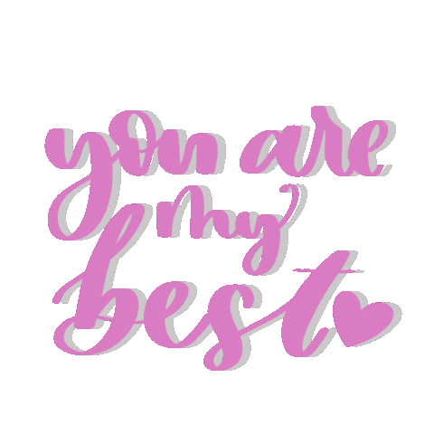 Pink Youaremybest Iloveyou Sticker