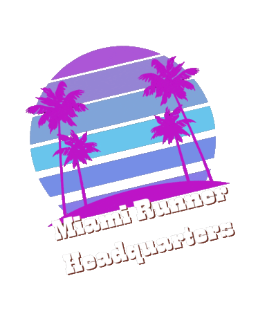 Miami Runner Headquarters Sticker by Leti Romano