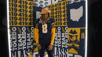 Football Cowboy GIF by Toledo Rockets