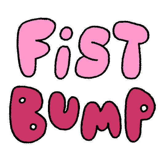 Sticker Fist Bump Sticker by Jared D. Weiss