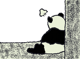 Tired Panda Sticker