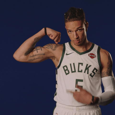 Flexing You See This GIF by Milwaukee Bucks