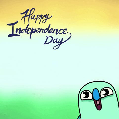 Independence Day Parrot GIF by Digital Pratik