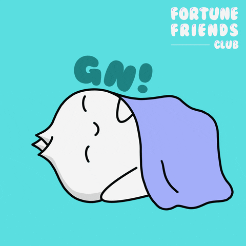 FortuneFriends_ food night sleep character GIF