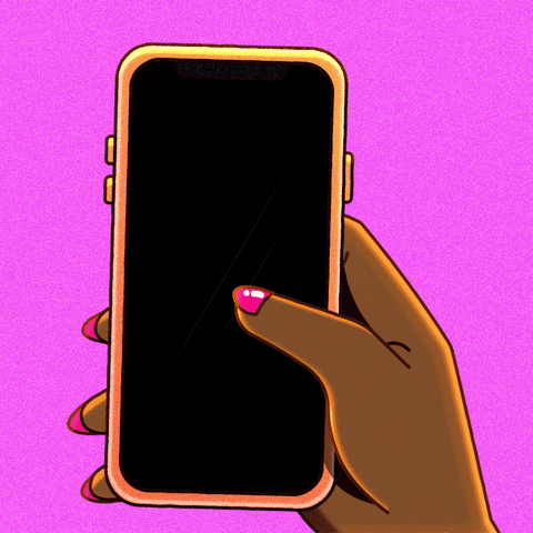 Digital art gif. Hand holds an orange smartphone over a pink background. On the screen, we see that the hand is texting their BFF, “Can Congress pass a law to ban abortion in every state? How likely is that to happen?” The BFF responds, “Anti-abortion politicians have been clear: their ultimate goal is to pass a national abortion ban.”