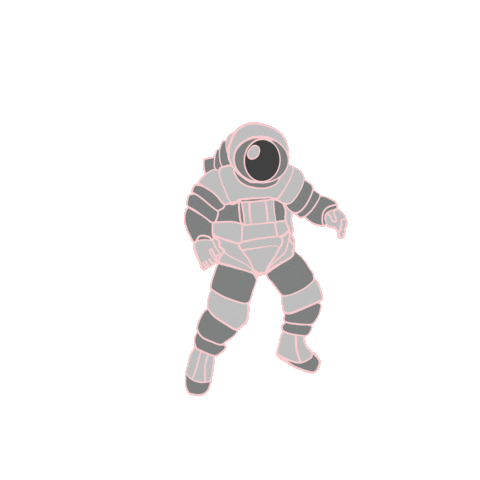 Rocket Man Space Sticker by Binary Style