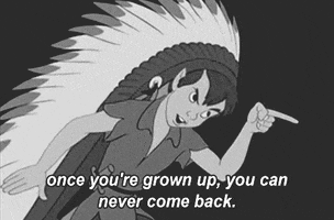 never come back black and white GIF