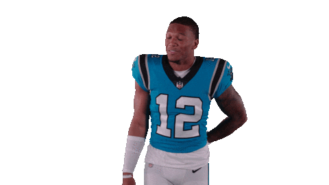 Excited Dj Moore Sticker by Carolina Panthers for iOS & Android | GIPHY