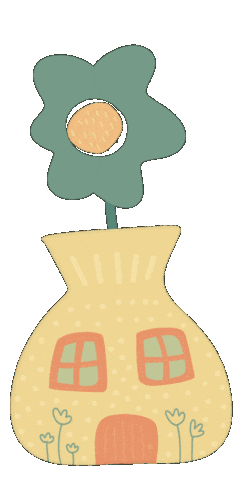 Flower House Sticker