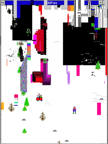 Ski Free Big Foot GIF by PERFECTL00P