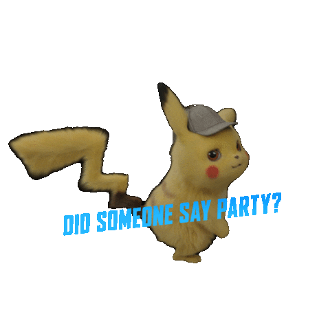 Happy Party Sticker by POKÉMON Detective Pikachu