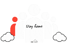 Logo Stay Home Sticker by CloudcamGIPHS