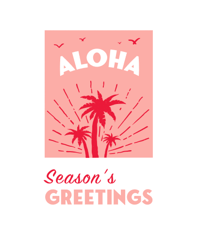 Seasons Greetings Aloha Sticker by SMR Days