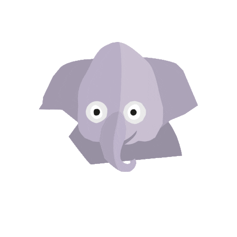 Elephant Wink Sticker