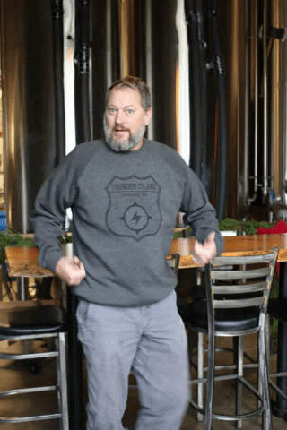 crewneck dancing sales guy GIF by Thunder Island Brewing Co