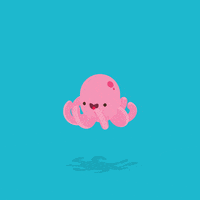 Pink Octopus GIF by Miguelgarest