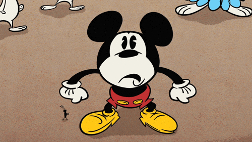 mickey mouse confused