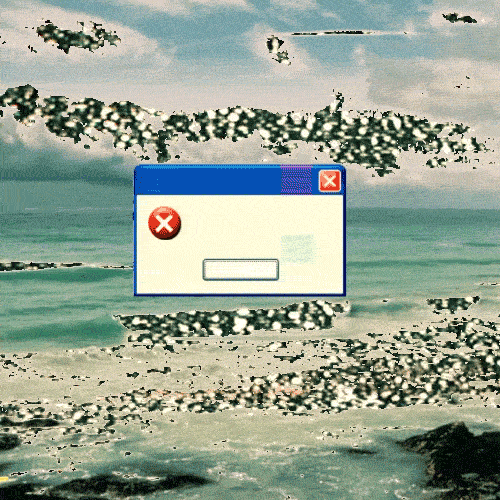 glitch beach GIF by kidmograph