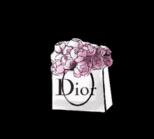 aysashart fashion flower dior pion GIF
