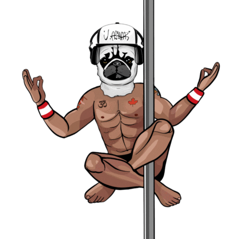 Pole Dance Sticker by Pug Life Athletics®