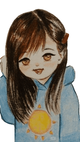 Cute Girl Love Sticker