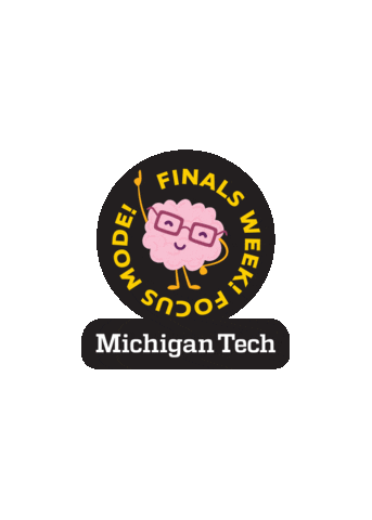 Brain Finals Week Sticker by Michigan Tech
