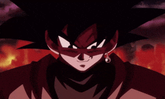 Looking Down Goku Black GIF