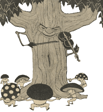 Tree Shrooms Sticker by GallicaBnF