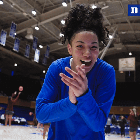 College Clap GIF by Duke Women's Basketball