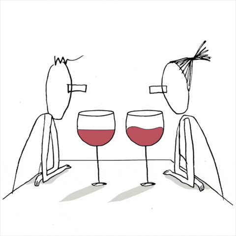 yuvalrob animation illustration couple wine GIF