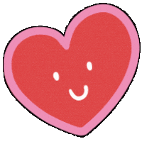 Heart Smile Sticker by Threeologie