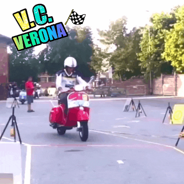 Race Scooter GIF by Vespa Club Verona
