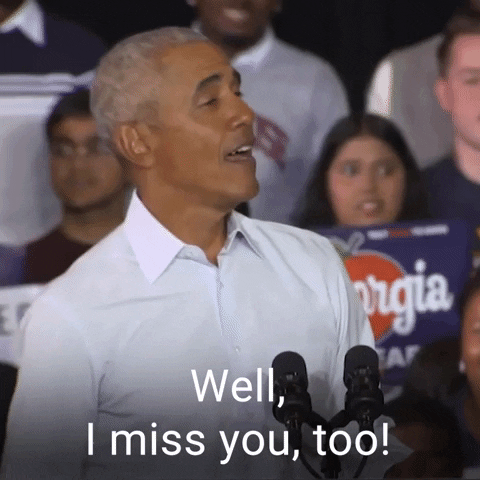 Miss U Barack Obama GIF by The Democrats