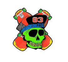 via skate shop Sticker