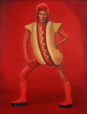 David Bowie Hotdog GIF
