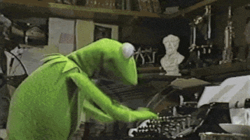 Working Kermit The Frog GIF