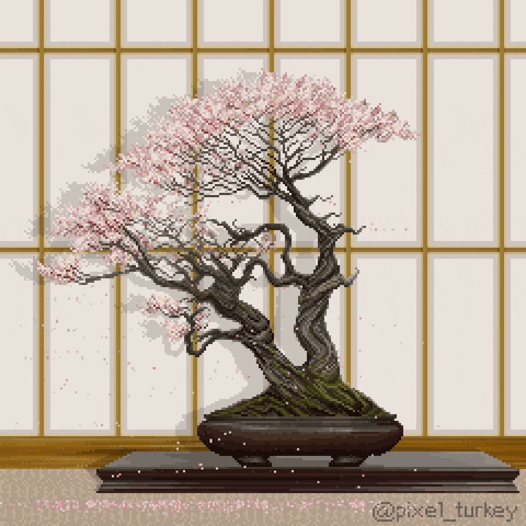 Cherry Blossom Art GIF