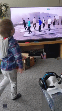 Two-Year-Old Attempts Irish Dance on St Patrick's Day