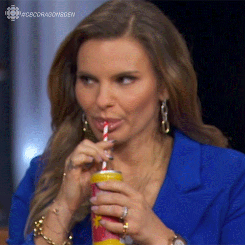 Dragons Den Drinking GIF by CBC
