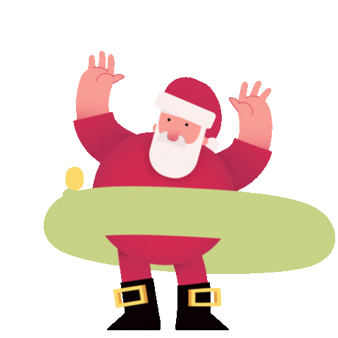 Happy Santa Claus Sticker by Gustavo Rondon