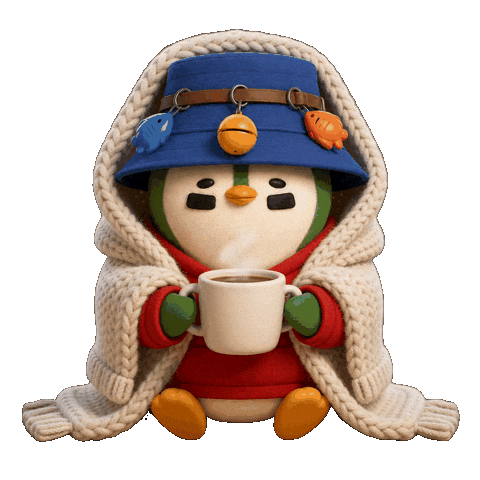 Penguin Hot Drink Sticker by Zaddy