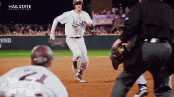 baseball celebration GIF by Mississippi State Athletics