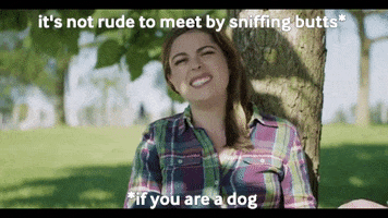 dogs science rude germs dogs sniffing butts GIF