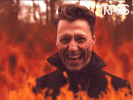 On Fire Laughing GIF by Travis