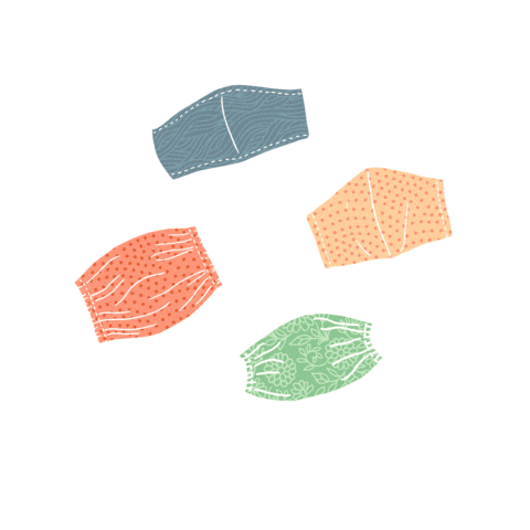 Face Mask Sticker by Nueva Creative