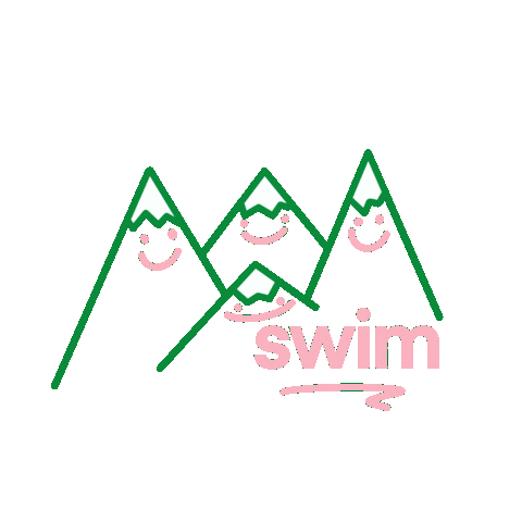 Swim Mountain Sticker