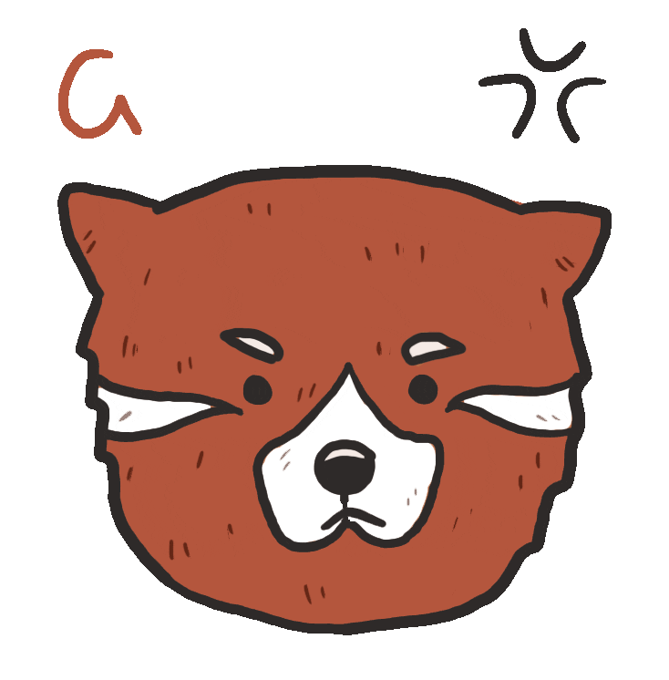 Angry Red Panda Sticker by Rhiannon Kate